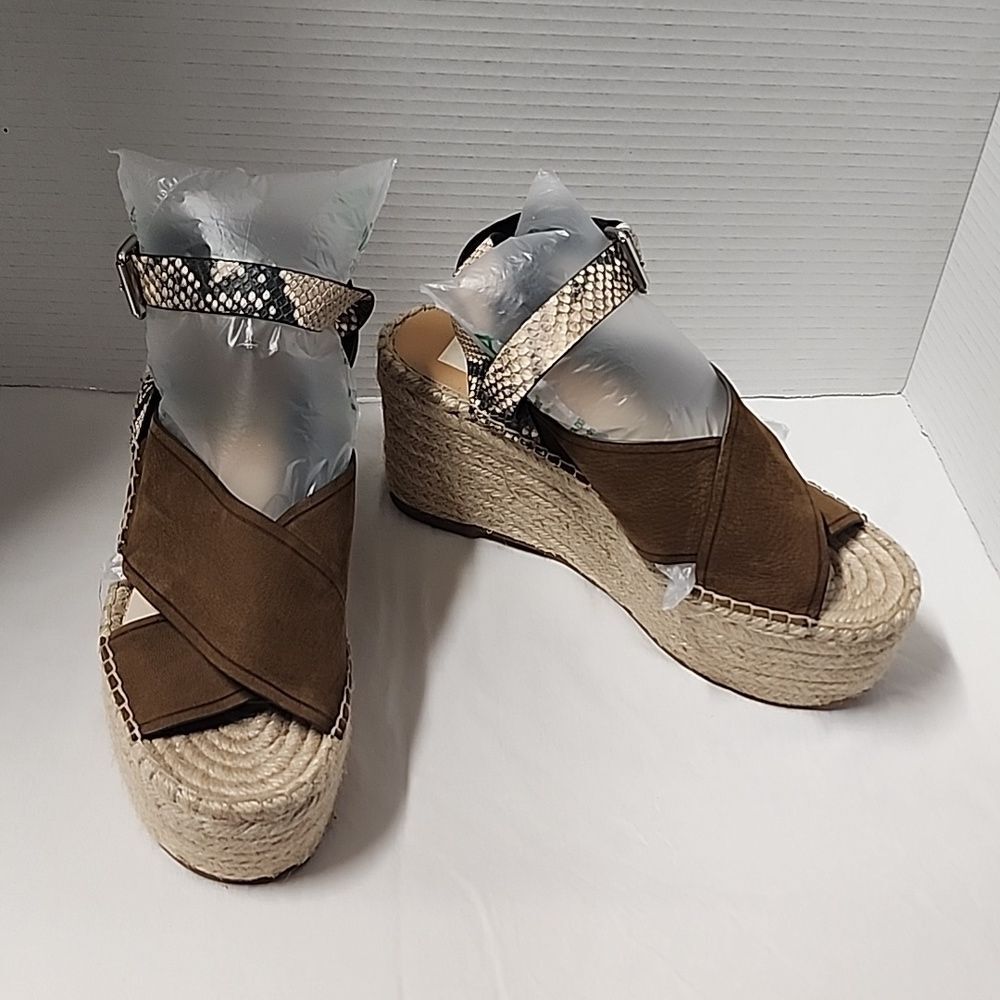 Dolce Vita Carsie Platform Snake Print Espadrille Sandals sz 9